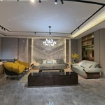 Light Green Velvet Sofa Set with Natural Wood Veneer & Polished Stainless Steel Legs